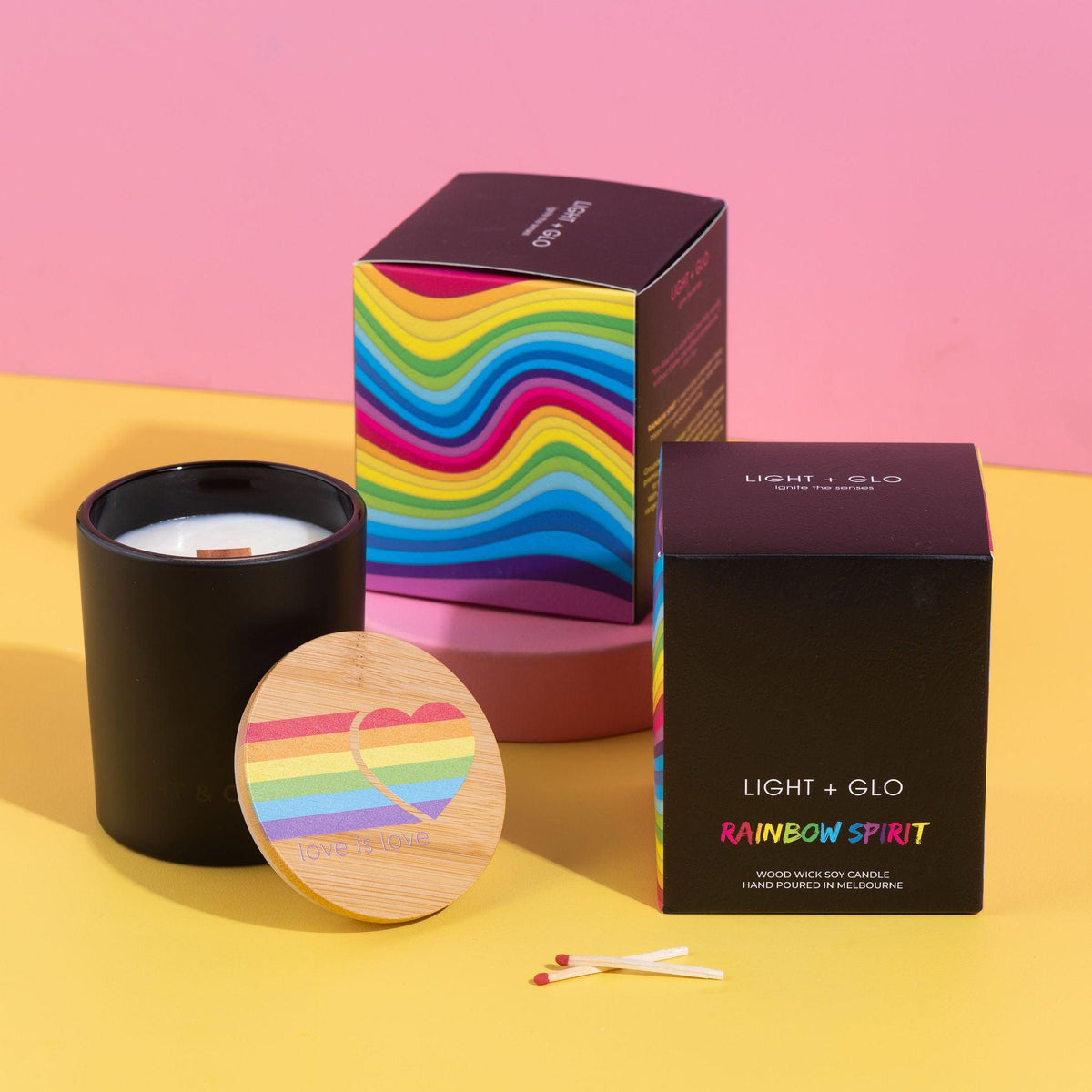 Pride Candle - Rainbow Spirit | Luxury Candles & Home Fragrances by Light + Glo