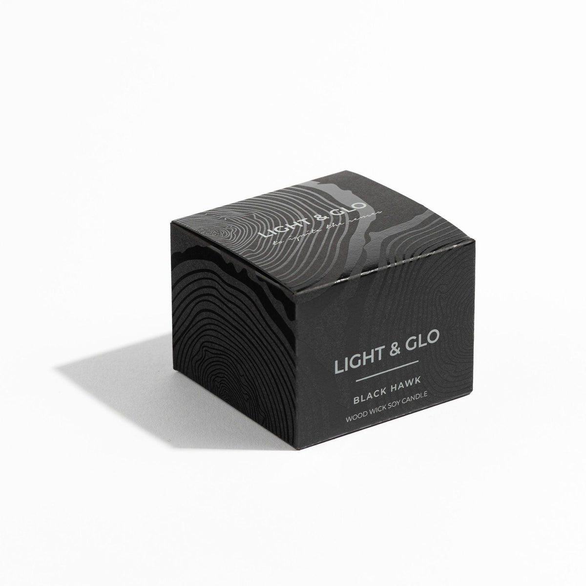 Black Hawk Travel Candle - Noir Collection | Hand-Poured Soy Candle | Light+Glo