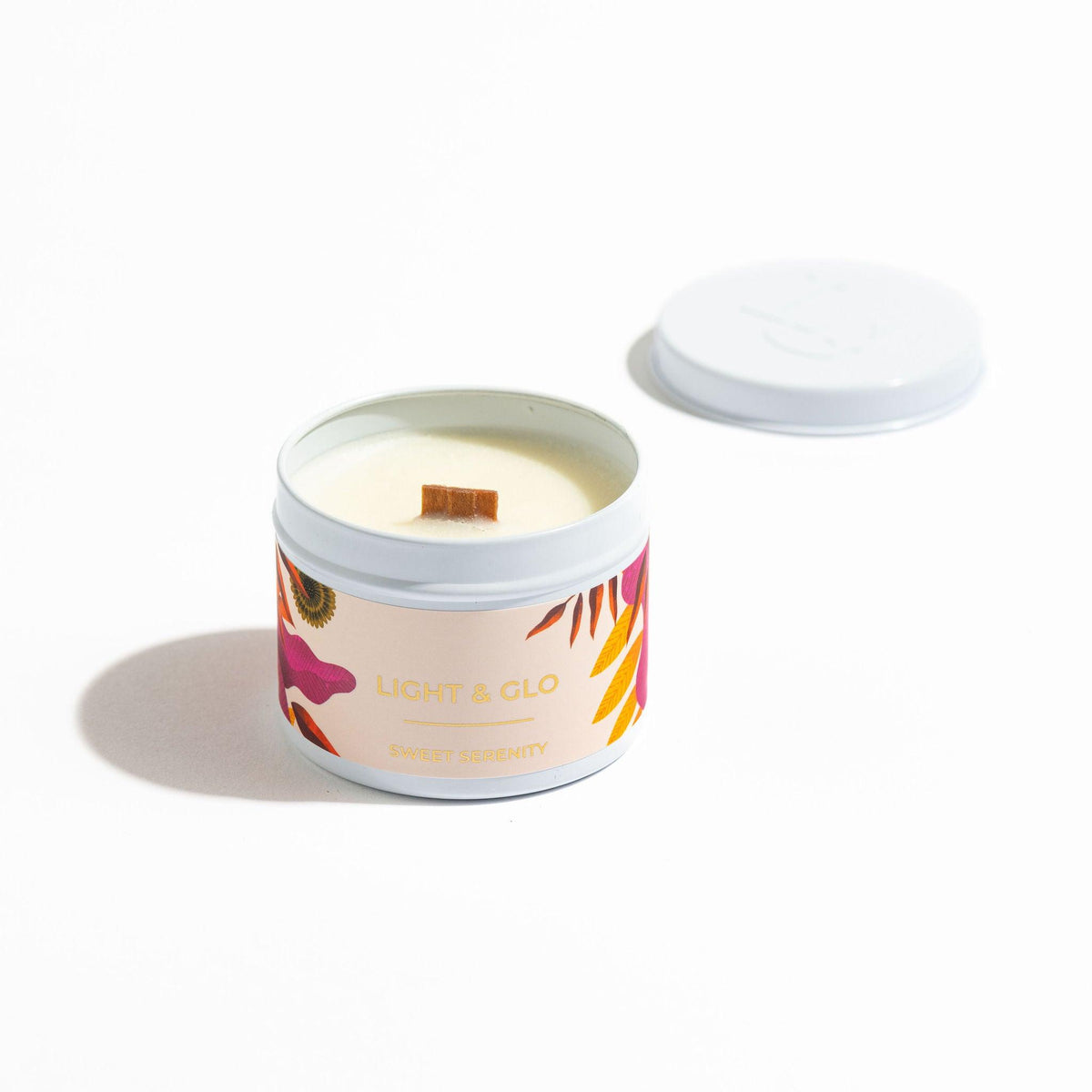 Sweet Serenity Travel Candle - Artist Collection | Hand-Poured Soy Candle | Light+Glo