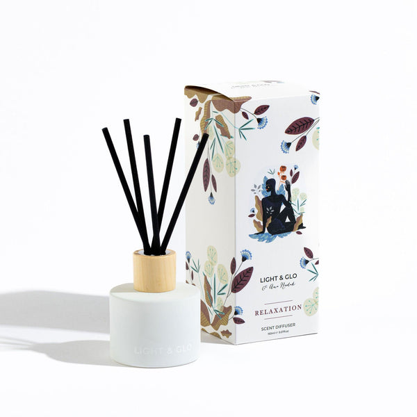 Relaxation Reed Diffuser - Asana Collection | Handcrafted | Light+Glo