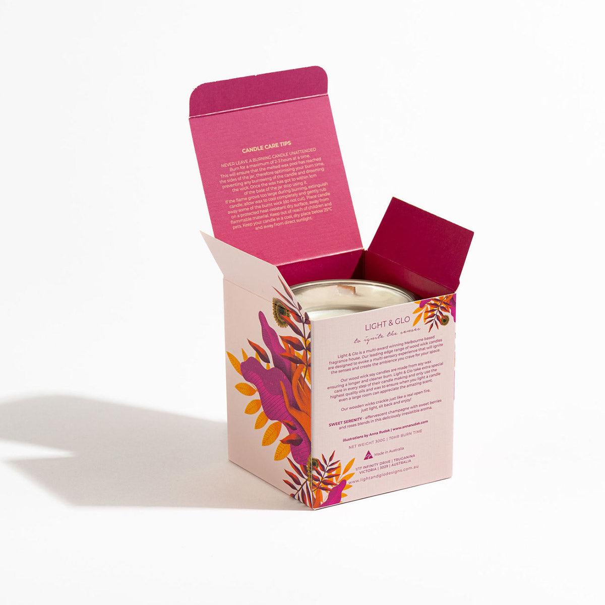 Sweet Serenity Large Candle - Artist Collection | Hand-Poured Soy Candle | Light+Glo