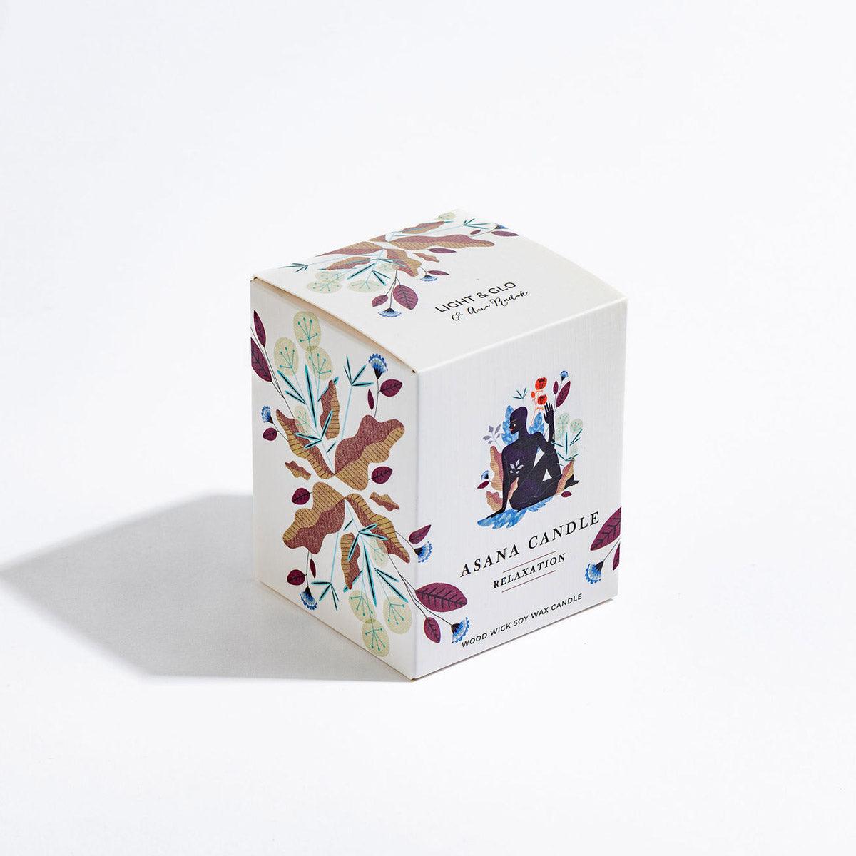 Relaxation Candle - Asana Collection | Hand-Poured Soy Candle | Light+Glo