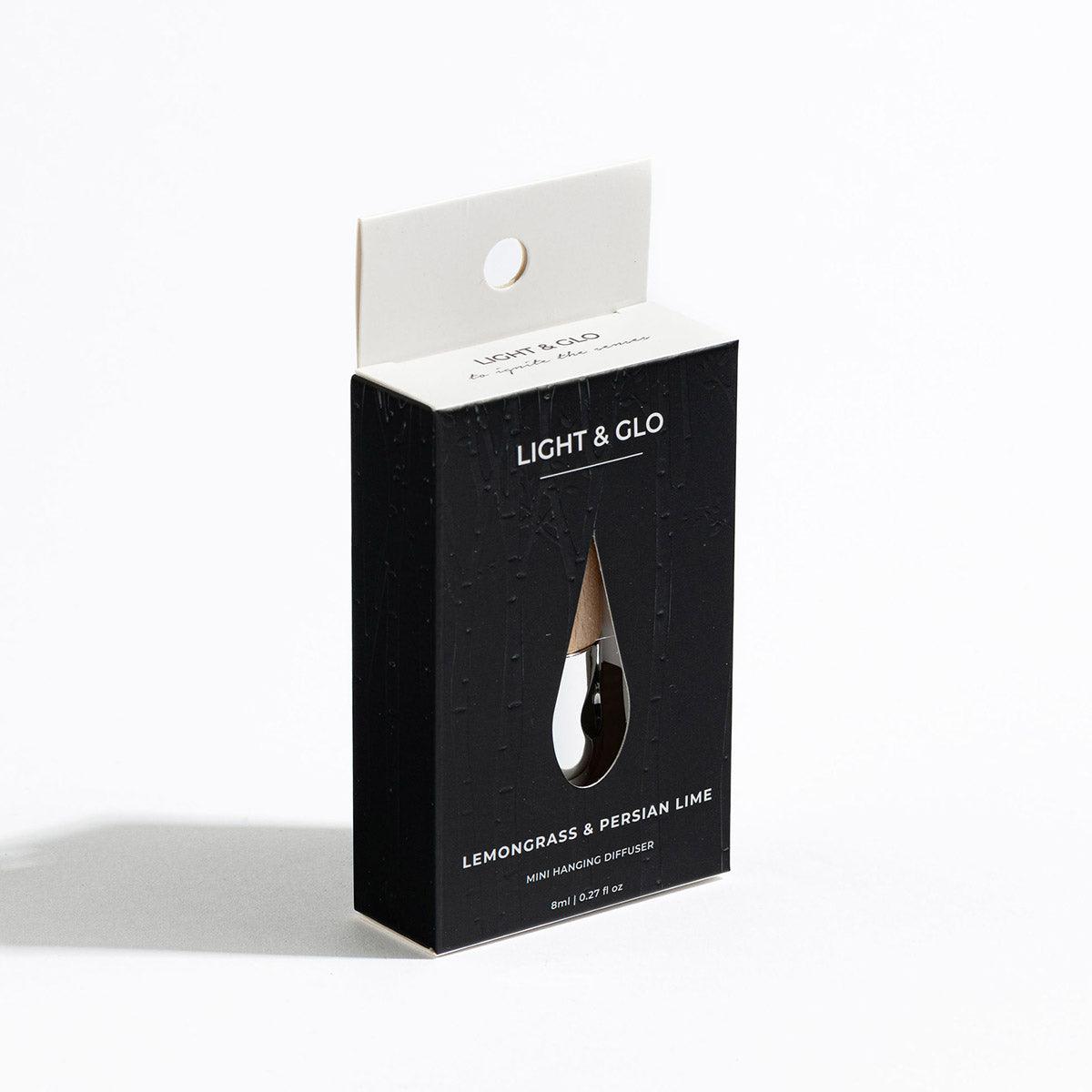 Lemongrass + Persian Lime Mini Hanging Diffuser - Capsule-Shaped | Light+Glo