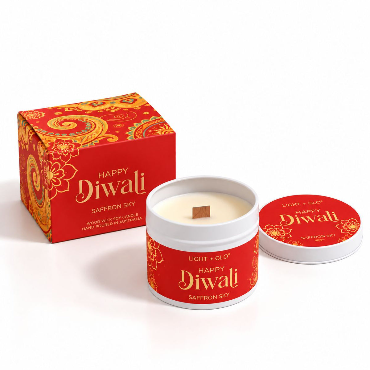 Diwali Collection Travel Tin 115g - Saffron Sky
