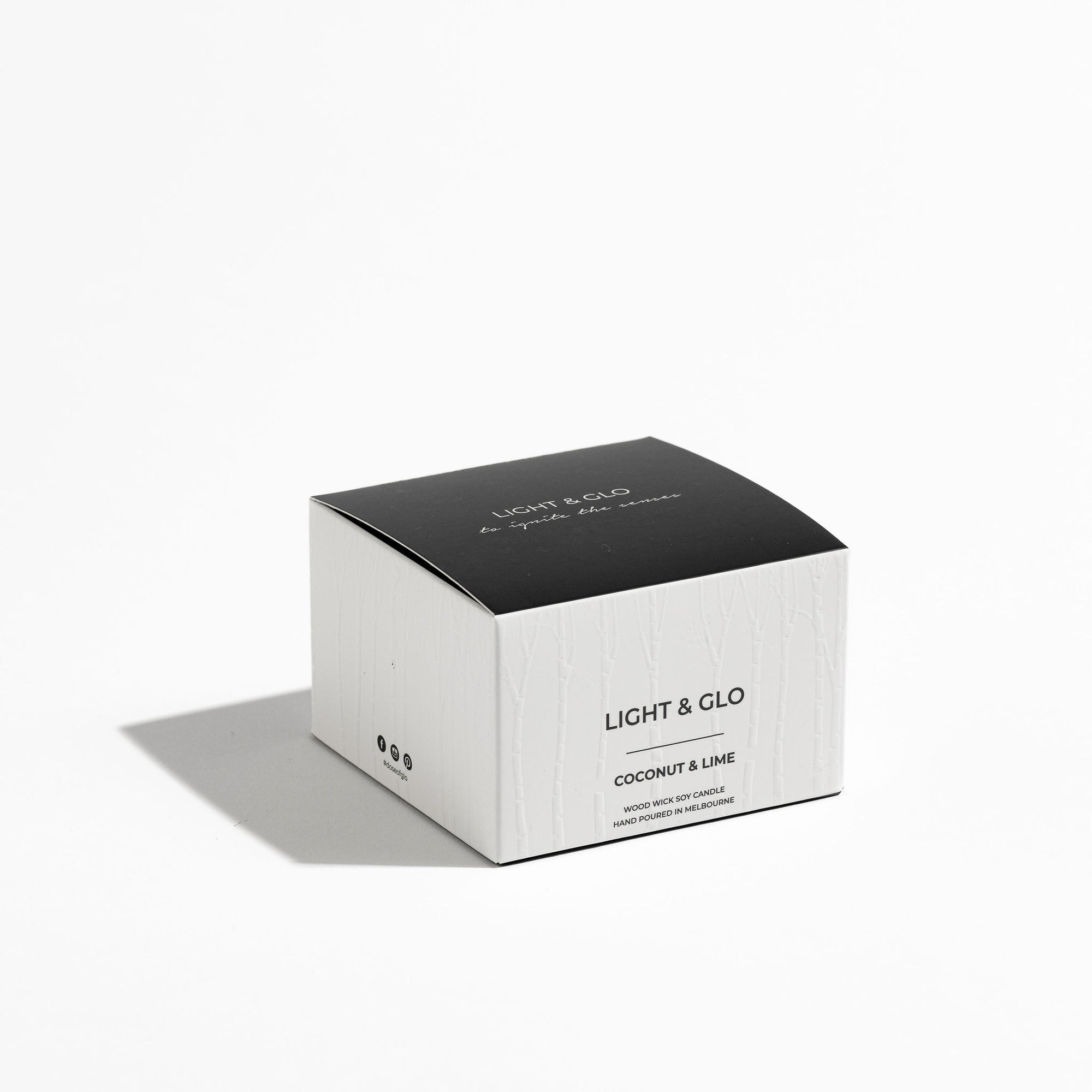 Coconut & Lime - Monochrome Travel Candle | Luxury Candles & Home Fragrances by Light + Glo