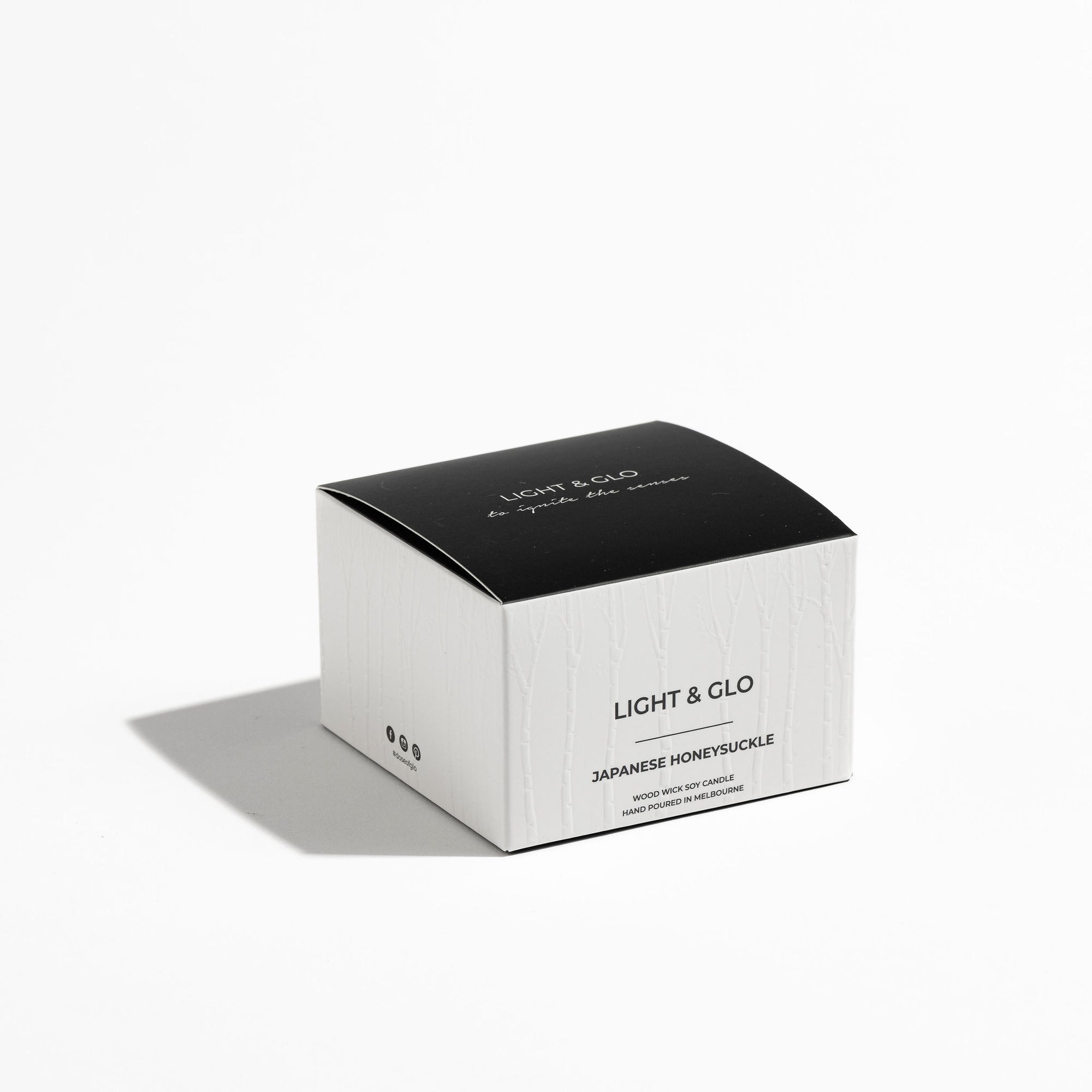 Japanese Honeysuckle - Monochrome Travel Candle | Luxury Candles & Home Fragrances by Light + Glo