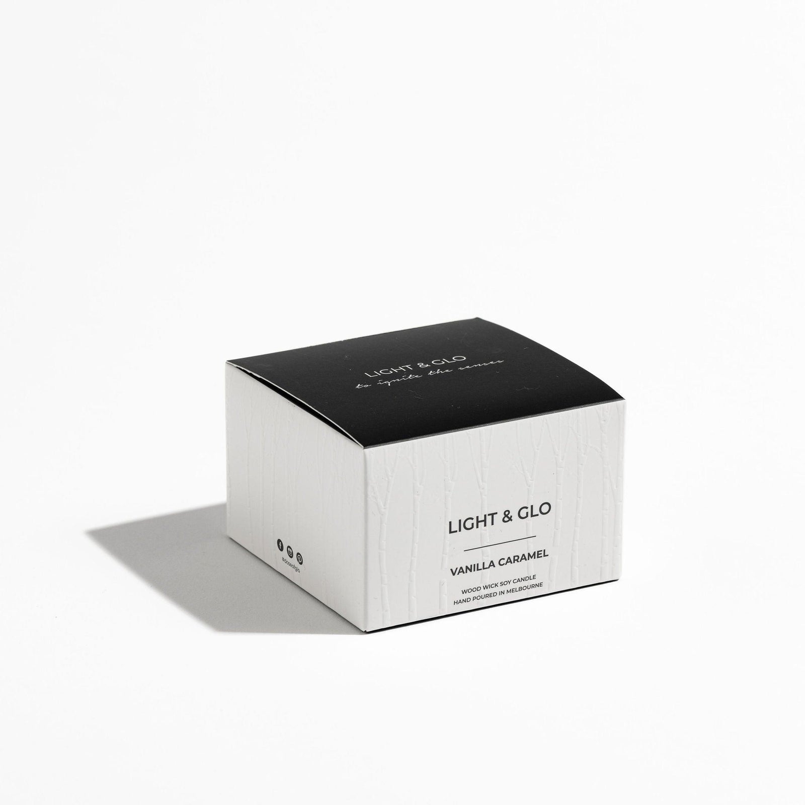 Vanilla Caramel - Monochrome Travel Candle | Luxury Candles & Home Fragrances by Light + Glo