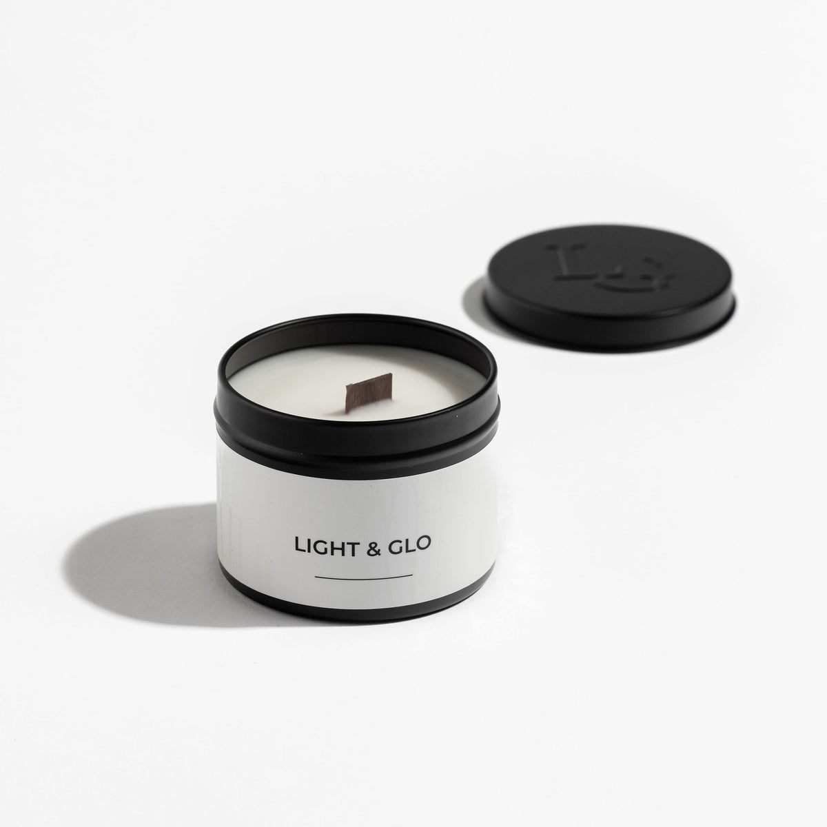 Black Raspberry &amp; Vanilla - Monochrome Travel Candle | Luxury Candles &amp; Home Fragrances by Light + Glo