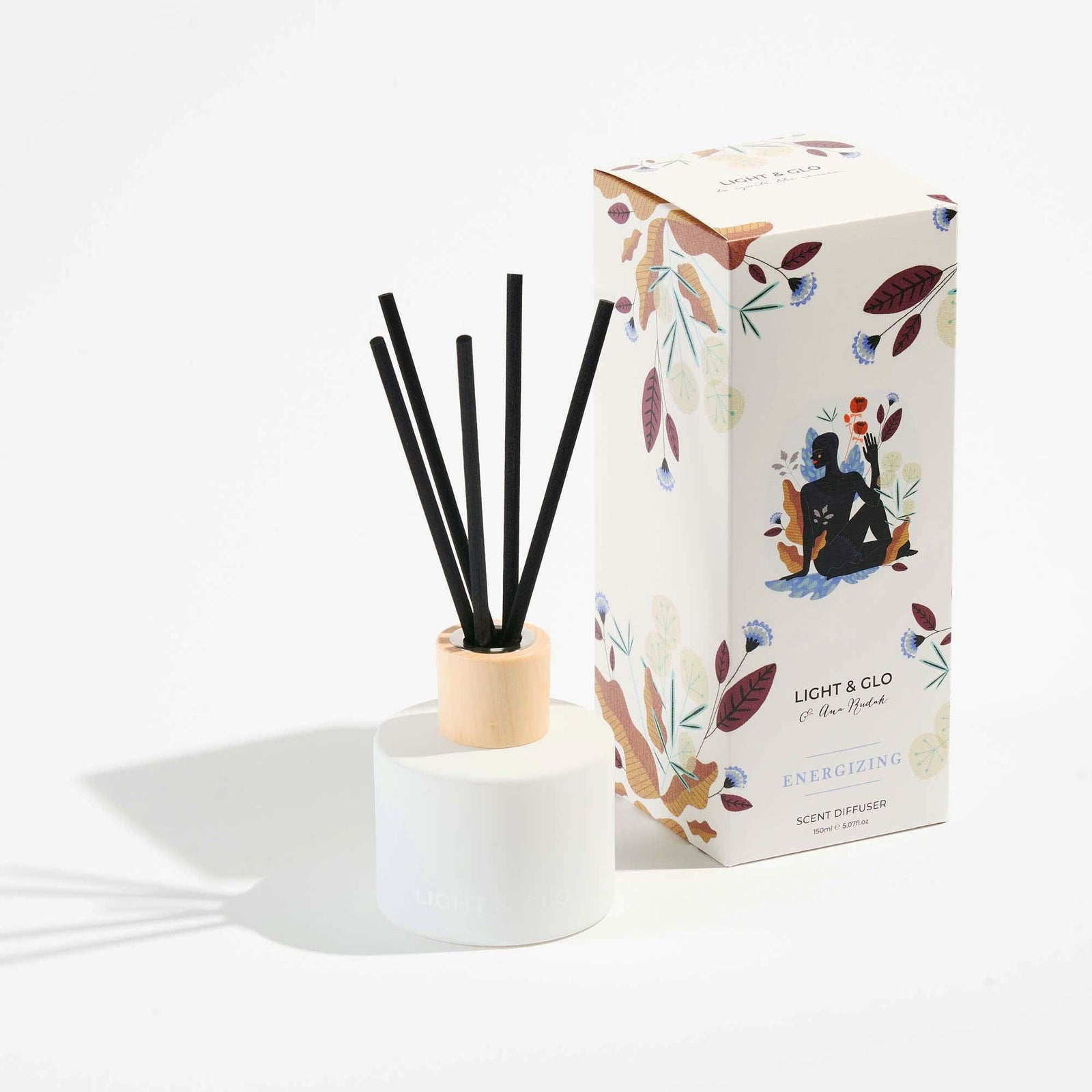 Energizing Reed Diffuser - Asana Collection | Handcrafted | Light+Glo
