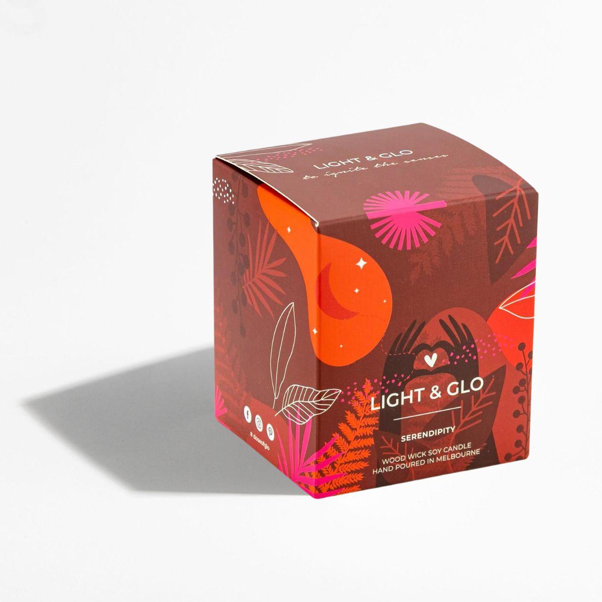 Rose & Sandalwood Large Candle - Amour Collection | Hand-Poured Soy Candle | Light+Glo