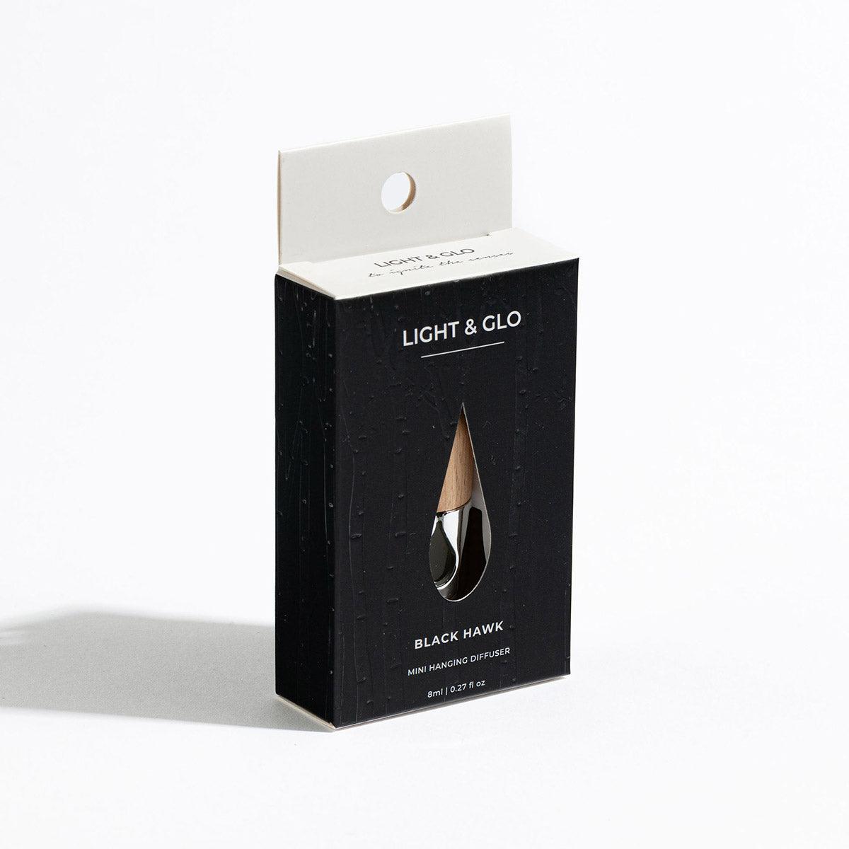 Black Hawk Mini Hanging Diffuser - Capsule-Shaped | Light+Glo